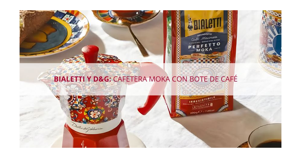 Bialetti y Dolce&Gabbana: Cafetera Moka de Diseño Siciliano con Bote de Café 